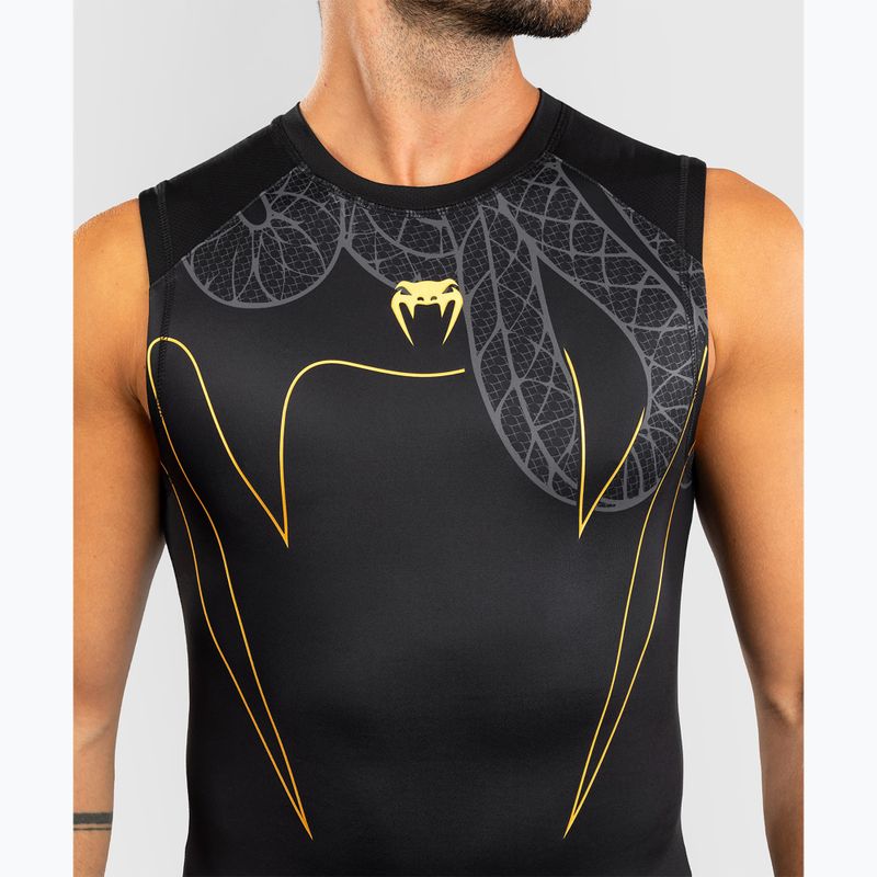 Rashguard męski Venum Serpenti Rashguards Sleeveless black/silver/gold 5