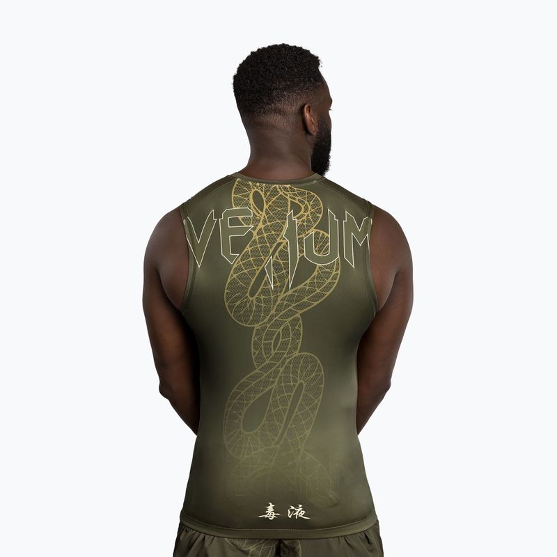 Rashguard męski Venum Serpenti Rashguards Sleeveless kaki/bronze/ivory 2
