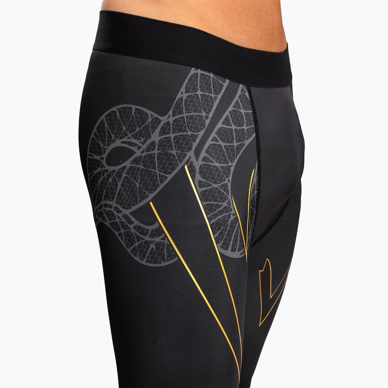 Legginsy treningowe męskie Venum Serpenti Spats black/silver/gold 5