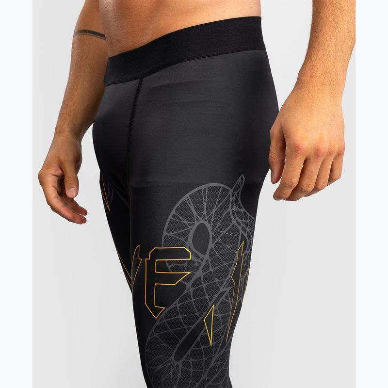 Legginsy treningowe męskie Venum Serpenti Spats black/silver/gold 6