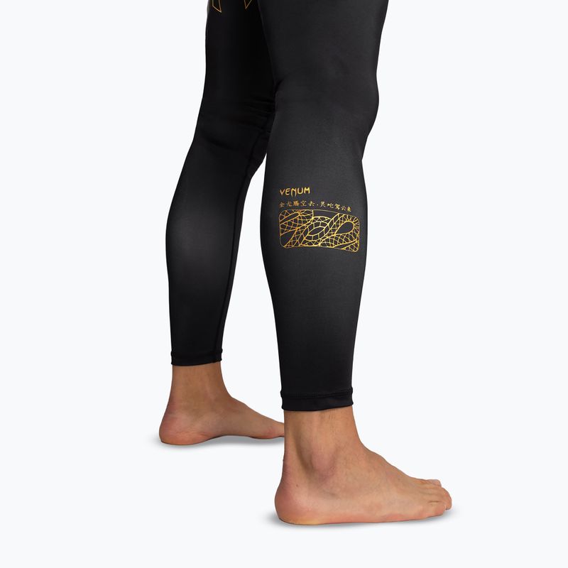 Legginsy treningowe męskie Venum Serpenti Spats black/silver/gold 7