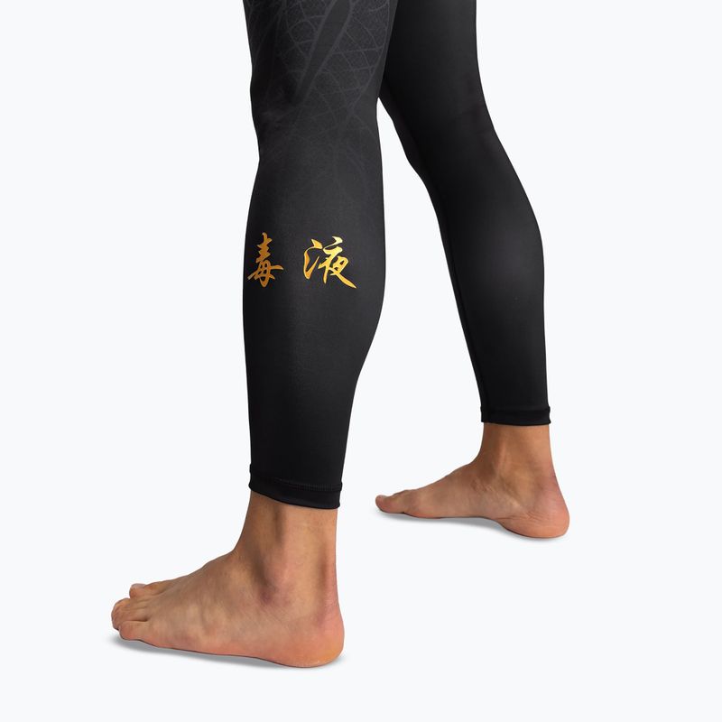Legginsy treningowe męskie Venum Serpenti Spats black/silver/gold 8