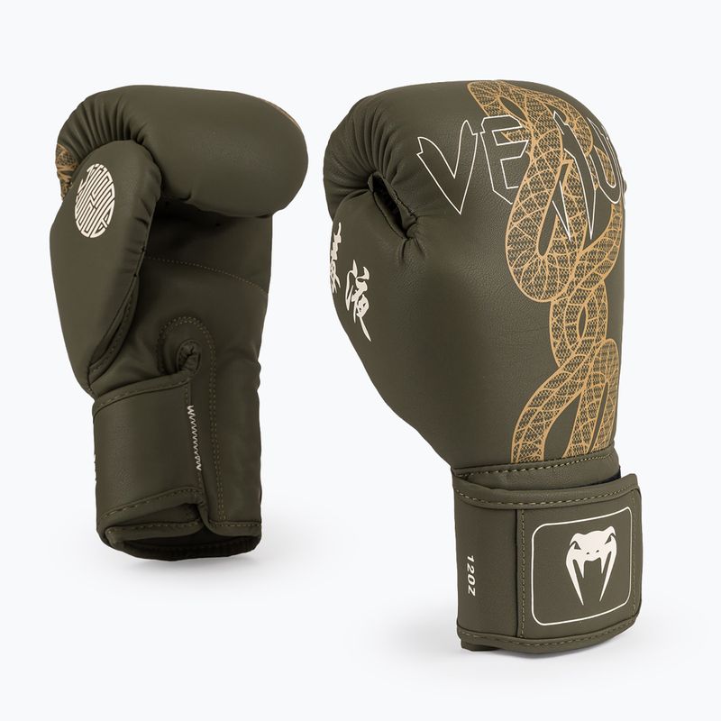 Rękawice bokserskie Venum Serpenti Boxing khaki/bronze/ivory 2
