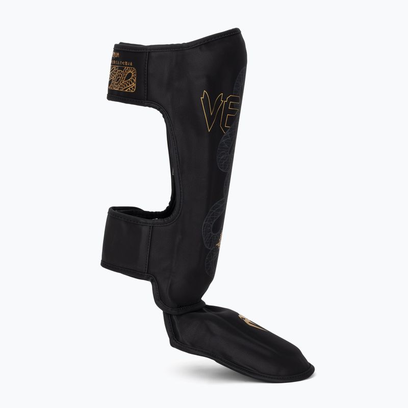 Ochraniacze piszczeli i stóp Venum Serpenti black/silver/gold 2