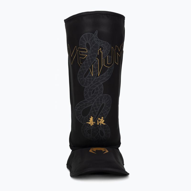 Ochraniacze piszczeli i stóp Venum Serpenti black/silver/gold 4