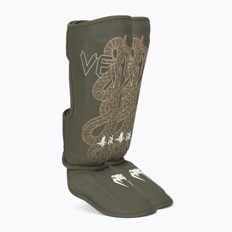 Ochraniacze piszczeli i stóp Venum Serpenti khaki/bronze/ivory