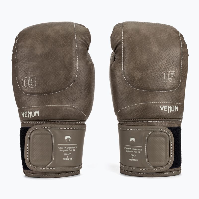 Rękawice bokserskie Venum Impact Evo Scales Boxing brown 2