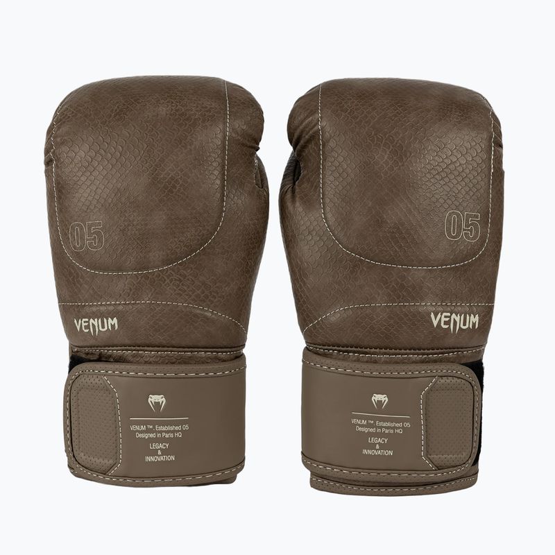 Rękawice bokserskie Venum Impact Evo Scales Boxing brown 2