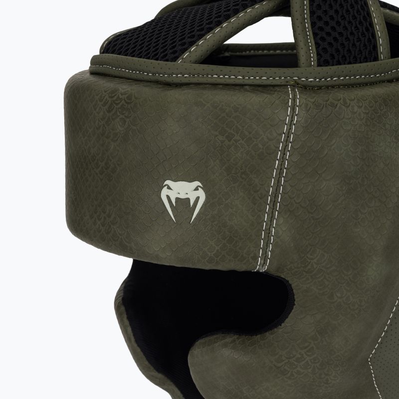 Kask bokserski Venum Impact Evo Scales Headgear army green 4