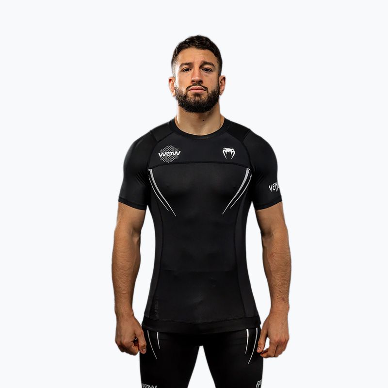 Koszulka treningowa męska Venum X WOW FC Rashguards black/silver grey
