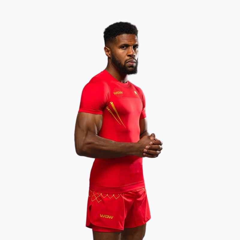 Rashguard męski Venum X WOW FC fury red/gold 4