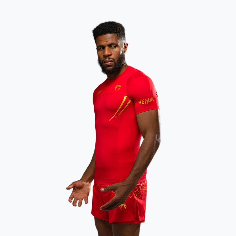 Koszulka treningowa męska Venum X WOW FC Rashguards fury red/gold 5