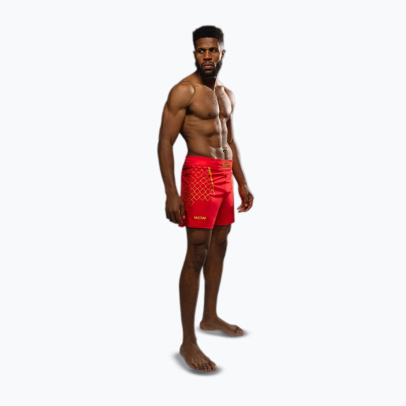 Spodenki treningowe męskie Venum X WOW FC fury red/gold 2