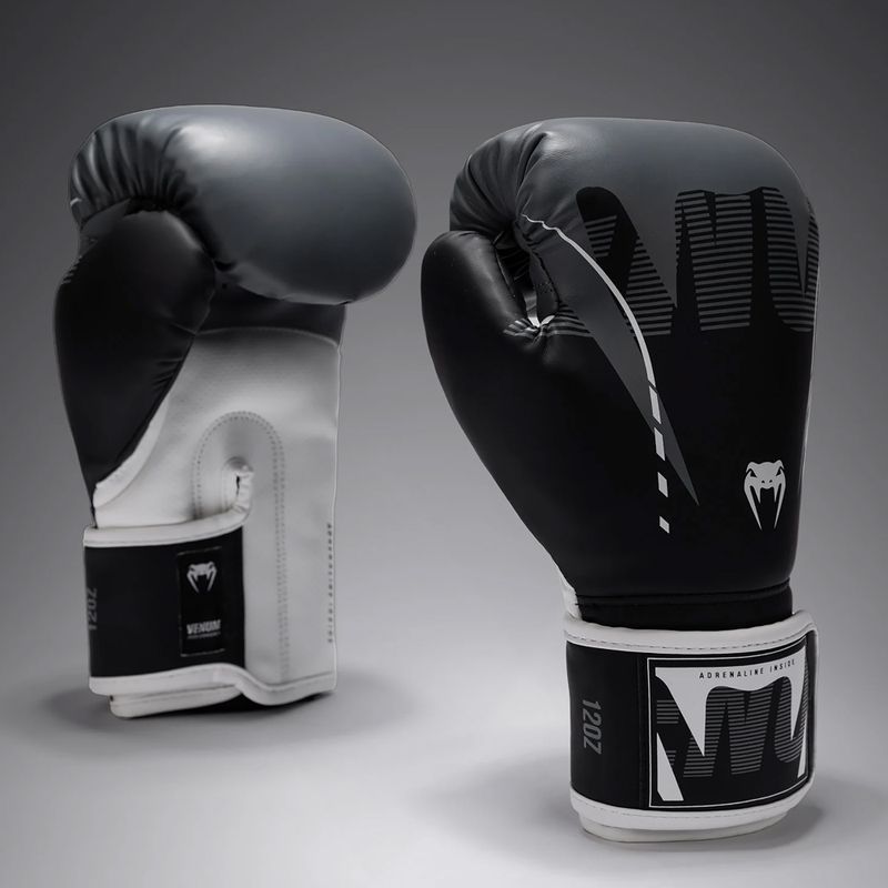Rękawice bokserskie Venum Adrenaline Boxing black/silver grey 2