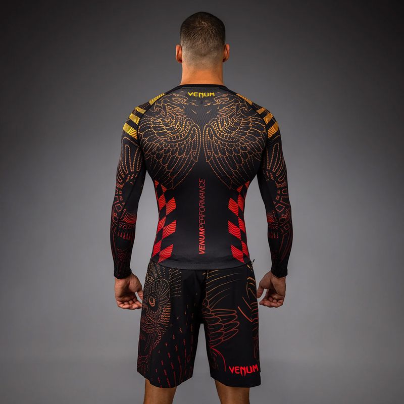 Rashguard longsleeve męski Venum Quetzal Fury Rashguard black/fury red/tangerine 3