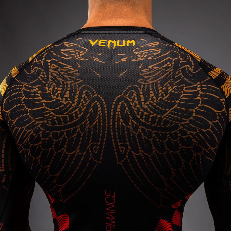 Rashguard longsleeve męski Venum Quetzal Fury Rashguard black/fury red/tangerine 6