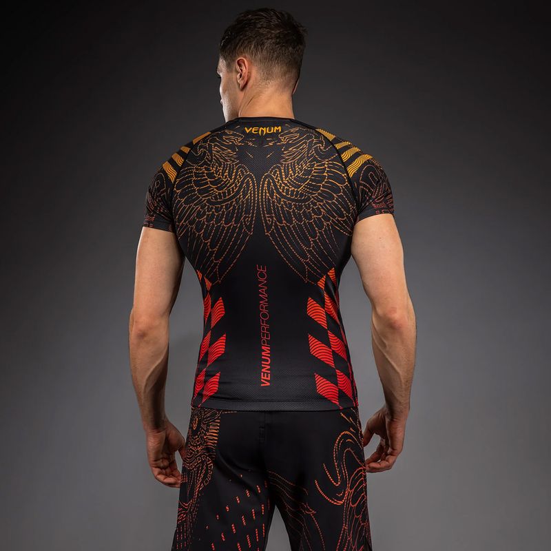 Rashguard męski Venum Quetzal Fury Rashguard black/fury red/tangerine 2