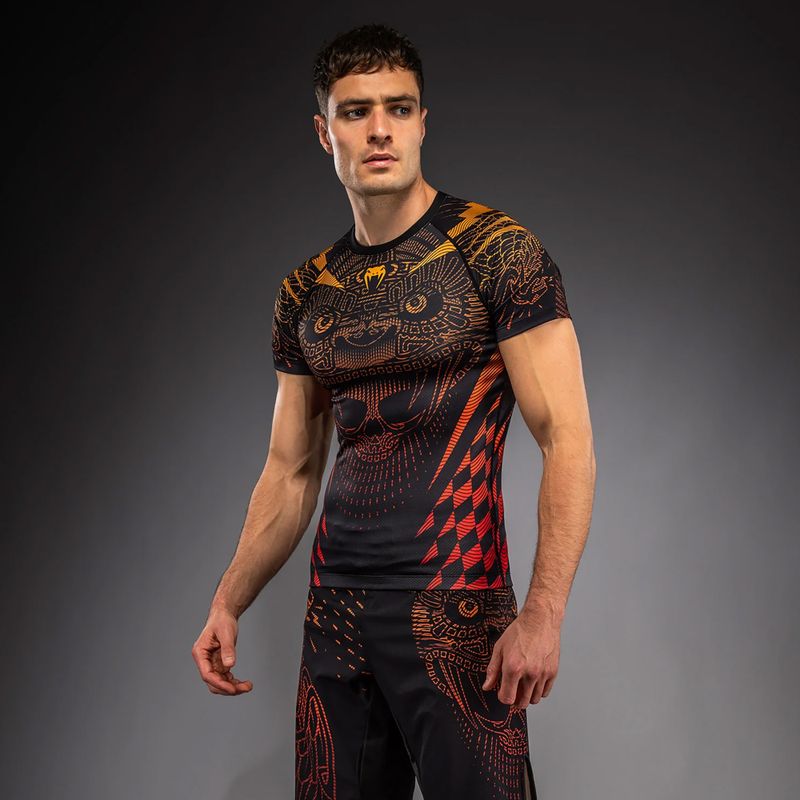 Rashguard męski Venum Quetzal Fury Rashguard black/fury red/tangerine 3