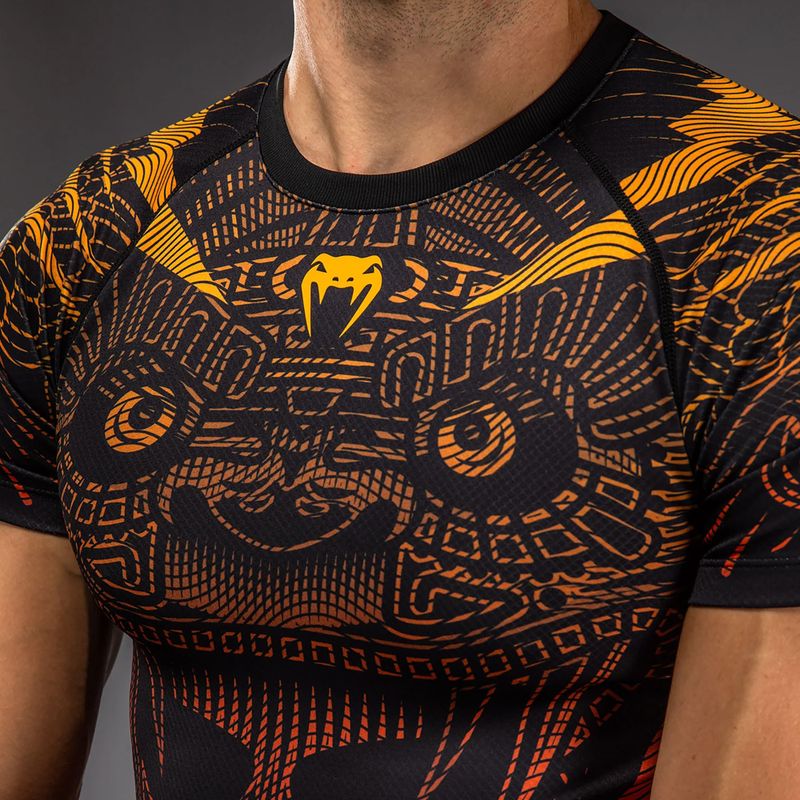 Rashguard męski Venum Quetzal Fury Rashguard black/fury red/tangerine 4