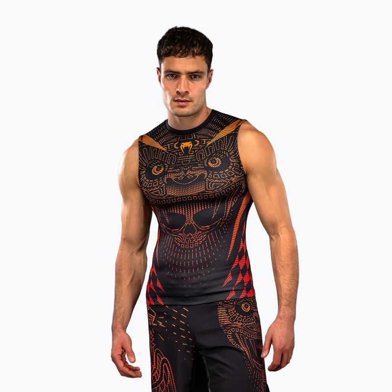 Rashguard męski Venum Quetzal Fury Sleeveless Rashguard black/fury red/tangerine