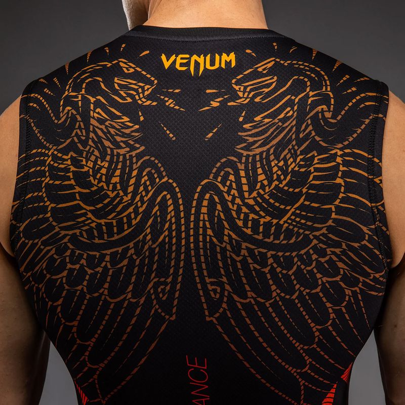 Rashguard męski Venum Quetzal Fury Sleeveless Rashguard black/fury red/tangerine 6