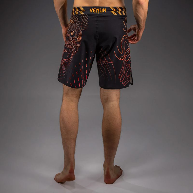 Spodenki treningowe męskie Venum Quetzal Fury Fightshorts black/fury red/tangerine 3