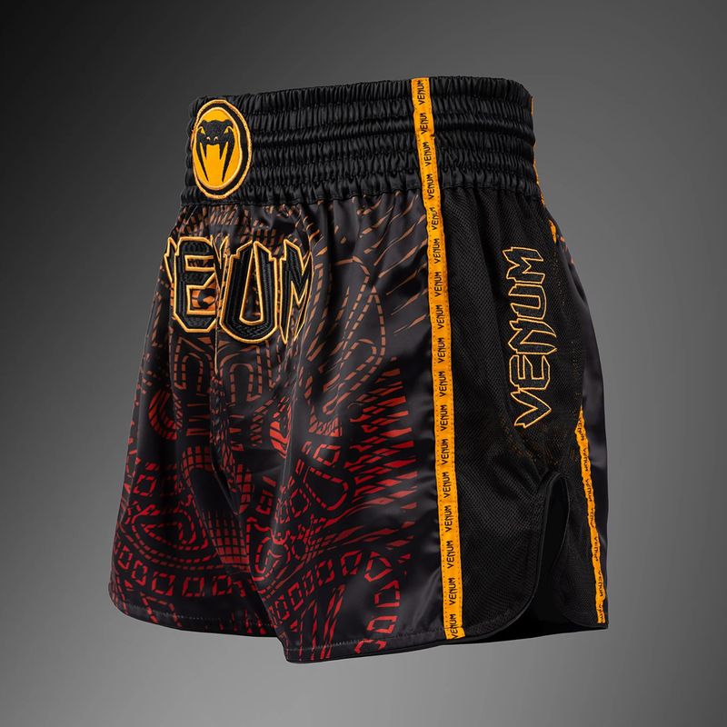 Spodenki treningowe męskie Venum Quetzal Fury Muay Thai black/fury red/tangerine 3