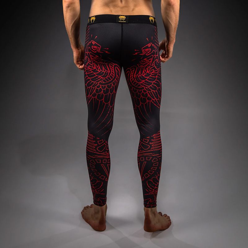 Legginsy treningowe męskie Venum Quetzal Fury black/fury red/tangerine 3