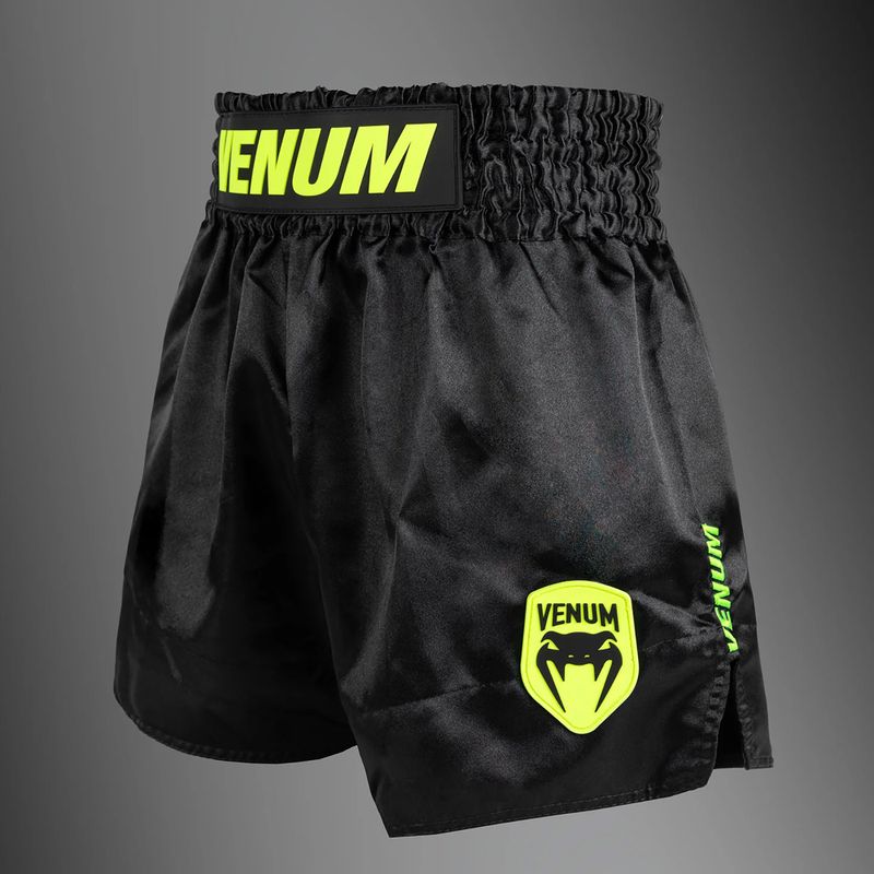 Spodenki treningowe męskie Venum Classic Evo Muay Thai black/neon yellow 3