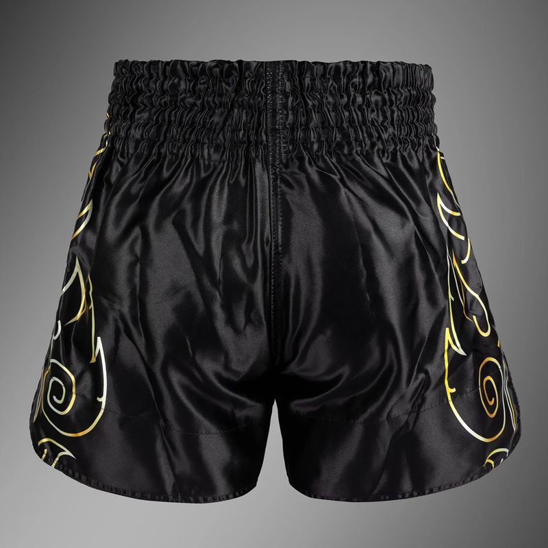 Spodenki treningowe męskie Venum VTC Flames Muay Thai black/gold 2