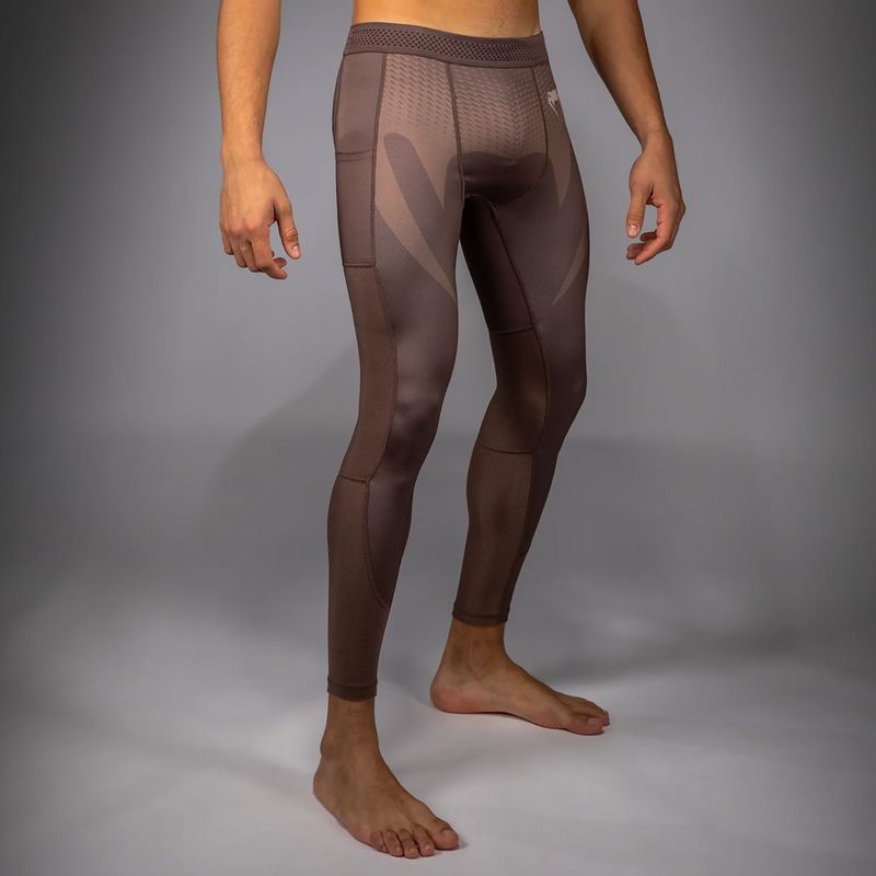 Legginsy treningowe meskie Venum No Gi Spats chocolate brown 4