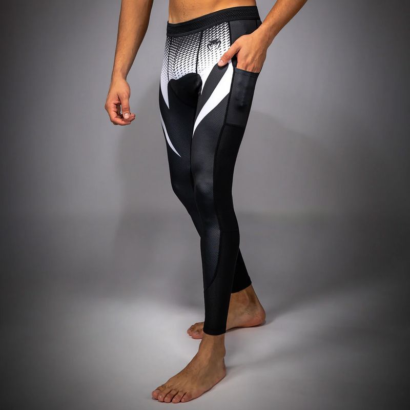 Legginsy treningowe meskie Venum No Gi Spats black/white 4