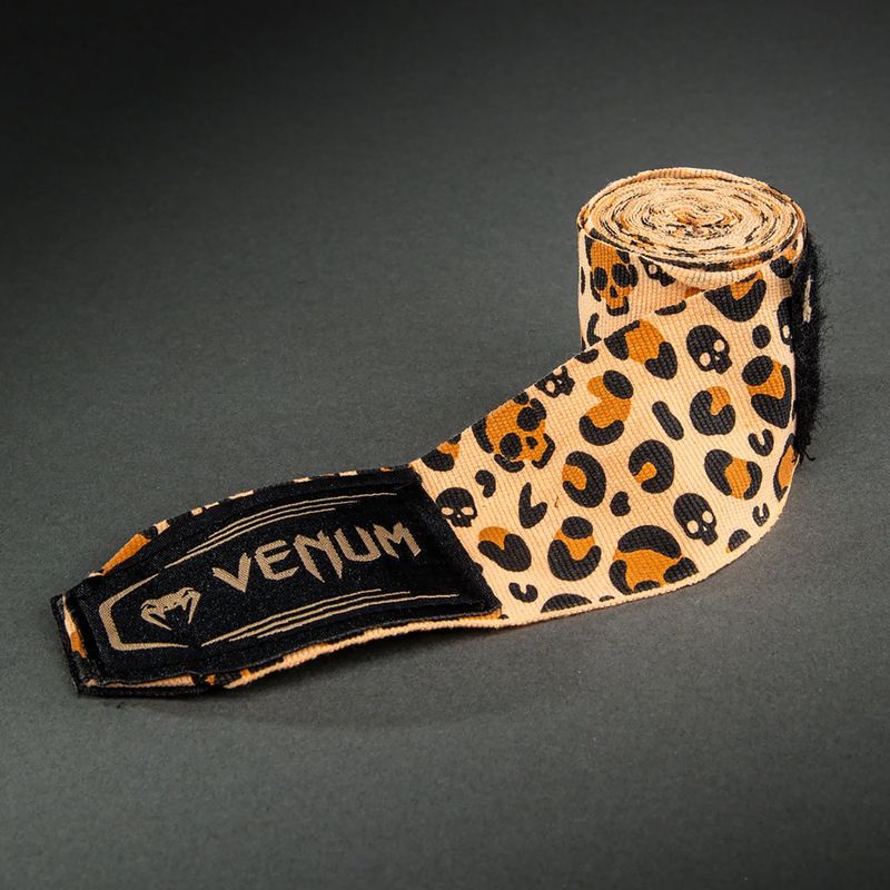 Bandaże bokserskie Venum Skull Handwraps 450 cm camel 3