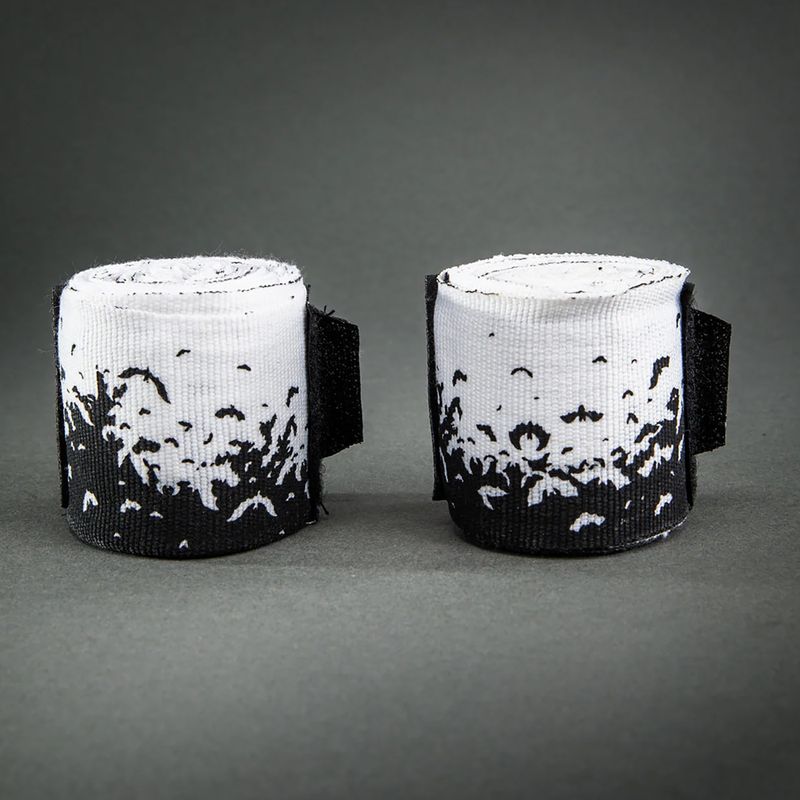 Bandaże bokserskie Venum Bats Night Handwraps 400 cm black/white 2