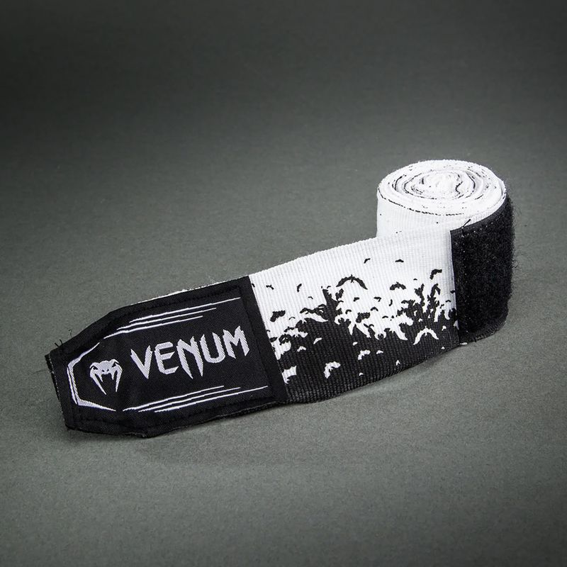 Bandaże bokserskie Venum Bats Night Handwraps 400 cm black/white 3