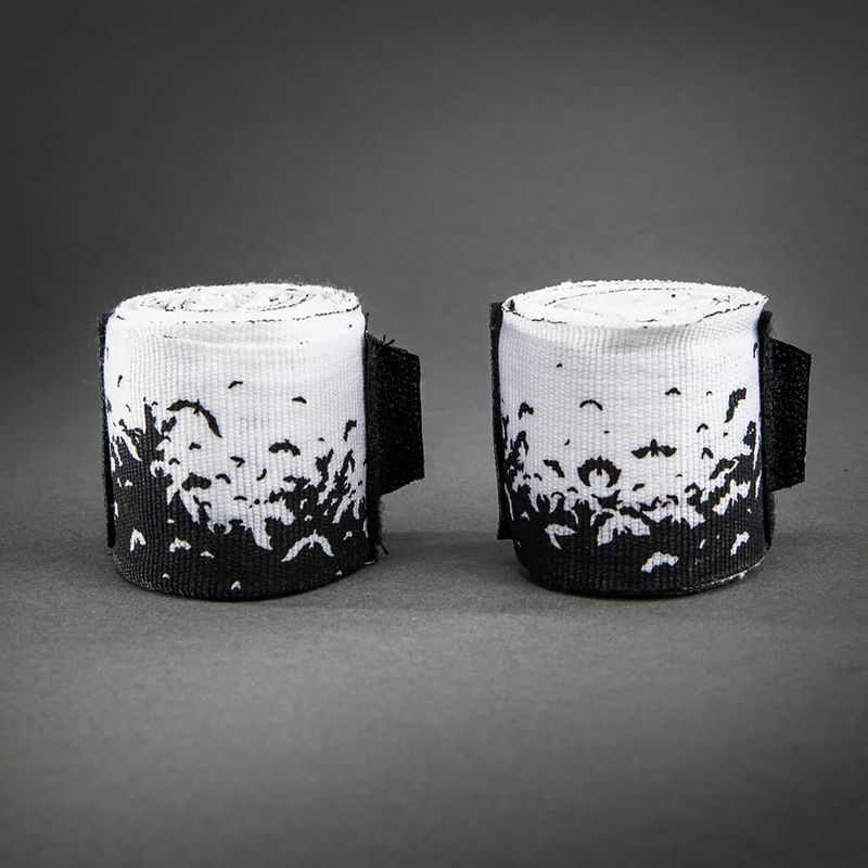 Bandaże bokserskie Venum Bats Night Handwraps 450 cm black/white 2
