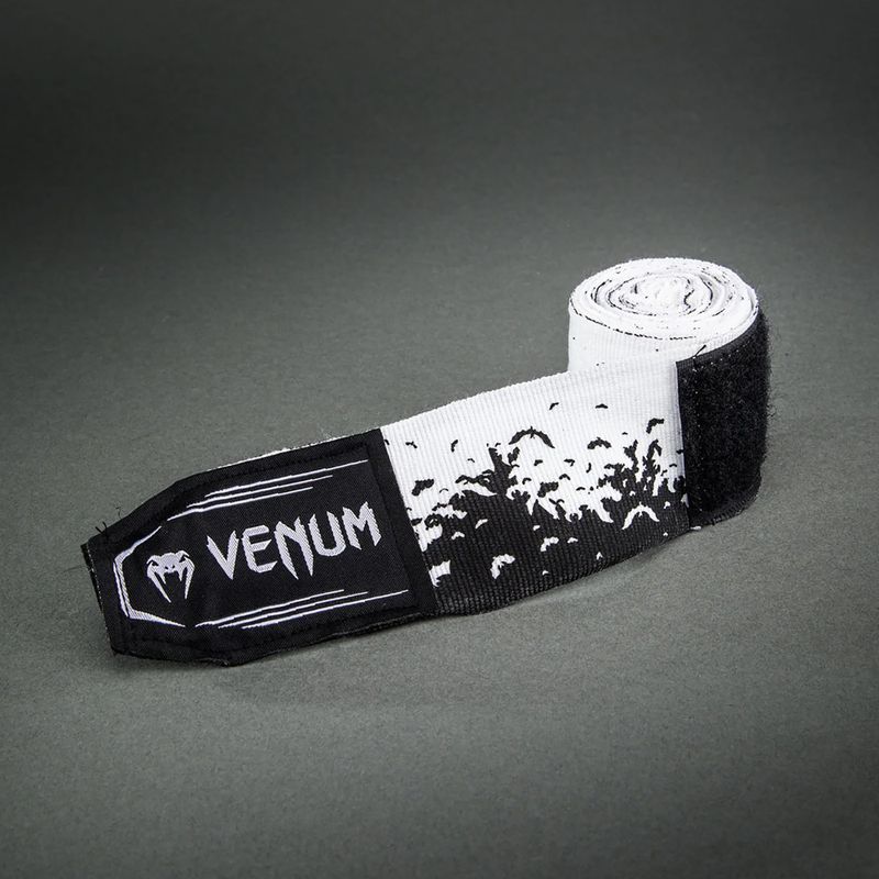 Bandaże bokserskie Venum Bats Night Handwraps 450 cm black/white 3