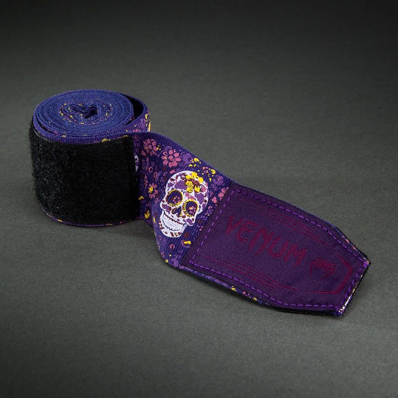 Bandaże bokserskie Venum Santa Muerte Handwraps 400 cm dark purple 3