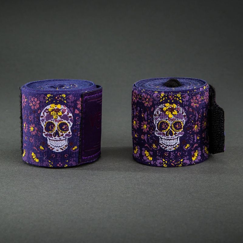 Bandaże bokserskie Venum Santa Muerte Handwraps 450 cm dark purple 2