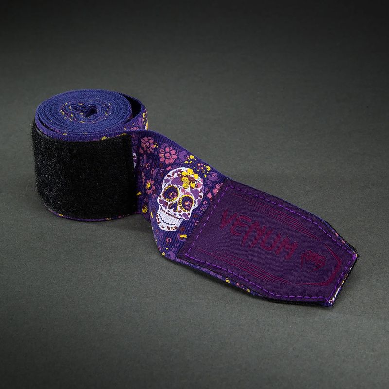 Bandaże bokserskie Venum Santa Muerte Handwraps 450 cm dark purple 3