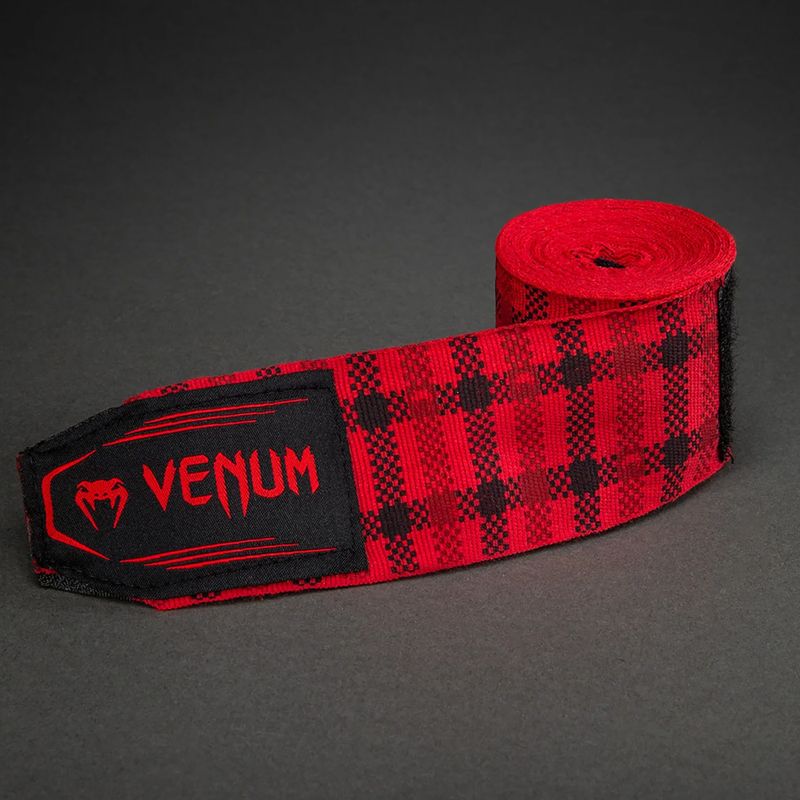 Bandaże bokserskie Venum Tartan Handwraps 450 cm fury red 3