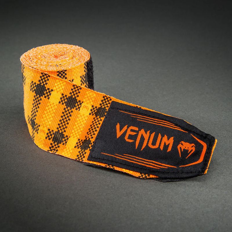 Bandaże bokserskie Venum Tartan Handwraps 450 cm pumpkin 3
