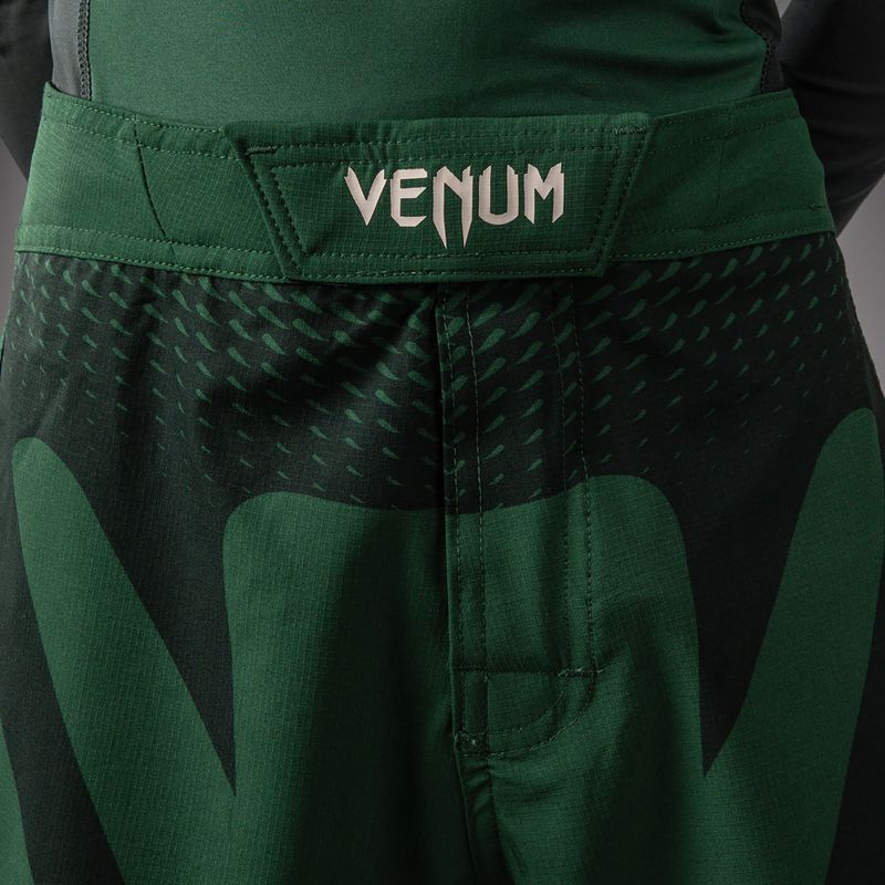 Spodenki treningowe dziecięce Venum Attack Kids Fightshorts forest green/off white 6