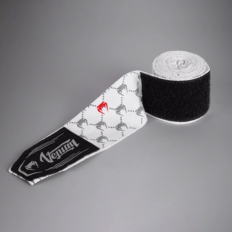 Bandaże bokserskie Venum Monogram Hand Wraps Advanced 400 cm white 3