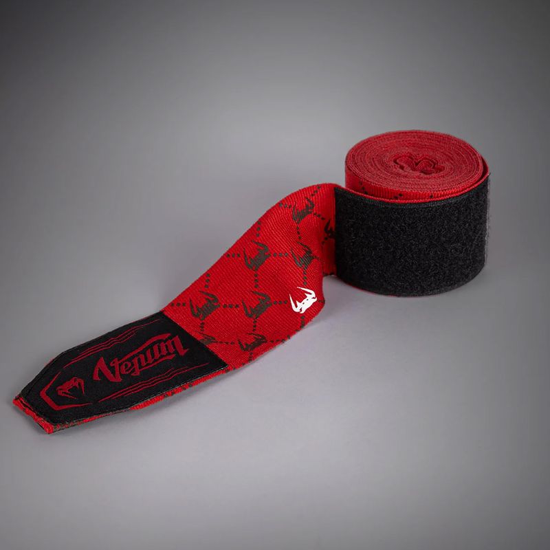 Bandaże bokserskie Venum Monogram Hand Wraps Advanced 400 cm red 3