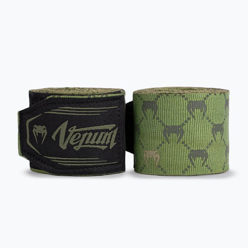 Bandaże bokserskie Venum Monogram Hand Wraps Advanced 250 cm khaki