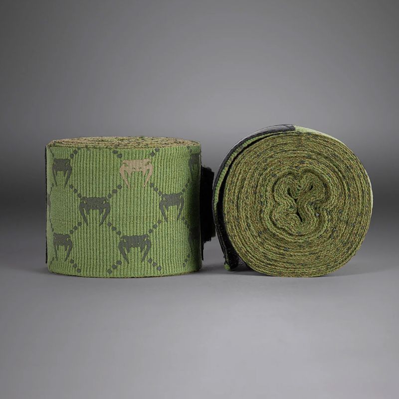 Bandaże bokserskie Venum Monogram Hand Wraps Advanced 250 cm khaki 2