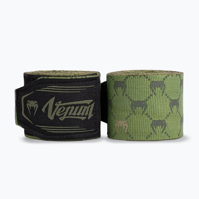 Bandaże bokserskie Venum Monogram Hand Wraps Advanced 400 cm khaki