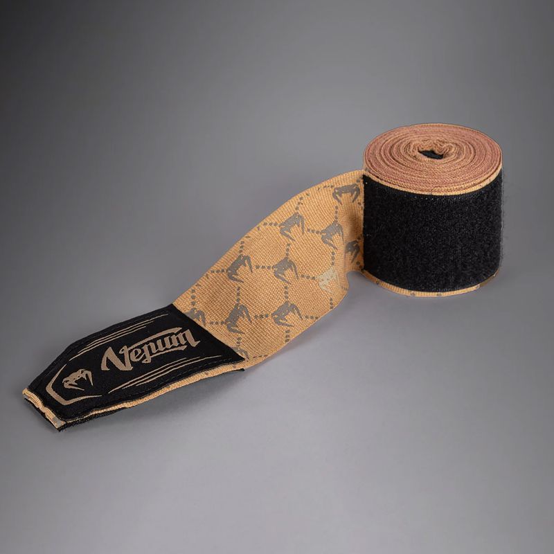 Bandaże bokserskie Venum Monogram Hand Wraps Advanced 400 cm sand 3