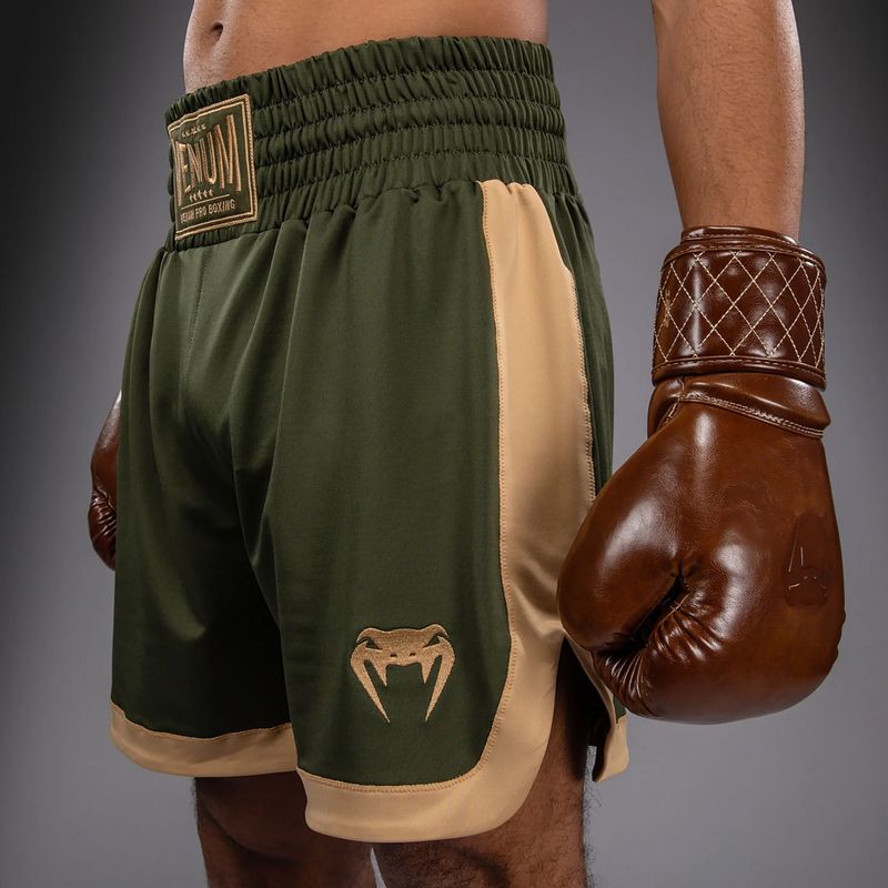 Spodenki treningowe męskie Venum Classic Boxing military green/sand 5